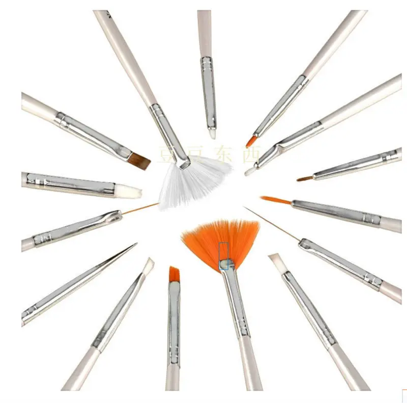 Розовый прозрачный белый УФ гель для ногтей Дизайн из строительного акрила + 15 шт.