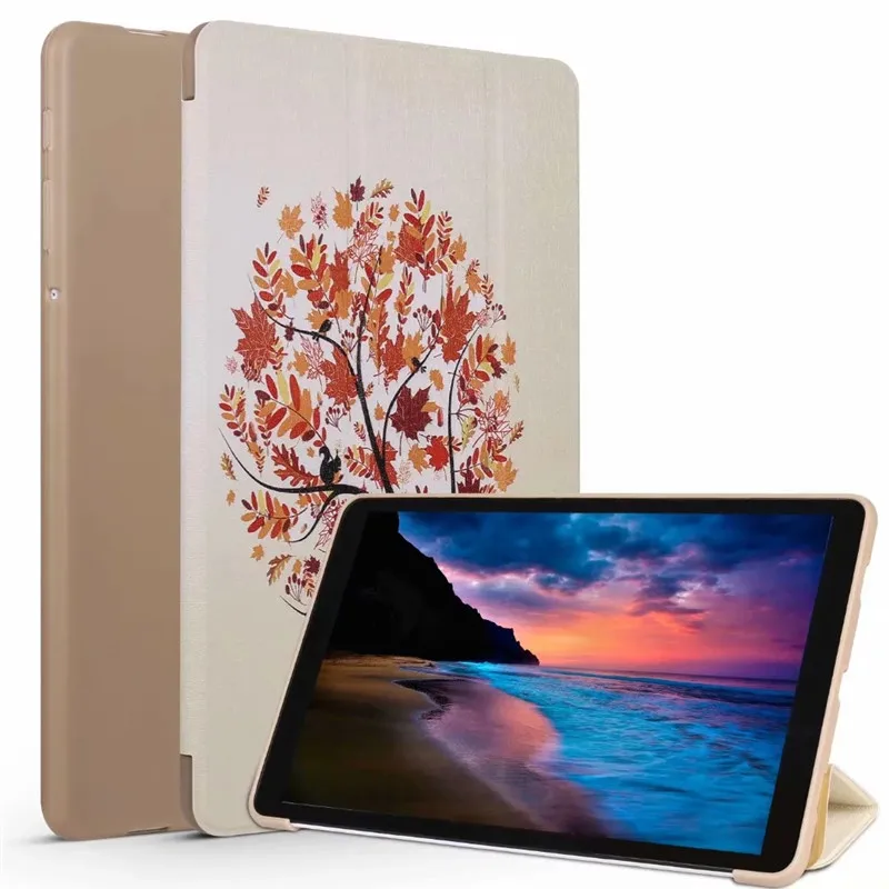 Maple Kawaii Единорог панда для Samsung Galaxy Tab A 10,5 чехол тонкий складной чехол для планшета Tab A 10,5 T595 T590 SM-T590 SM-T595 - Цвет: Maple