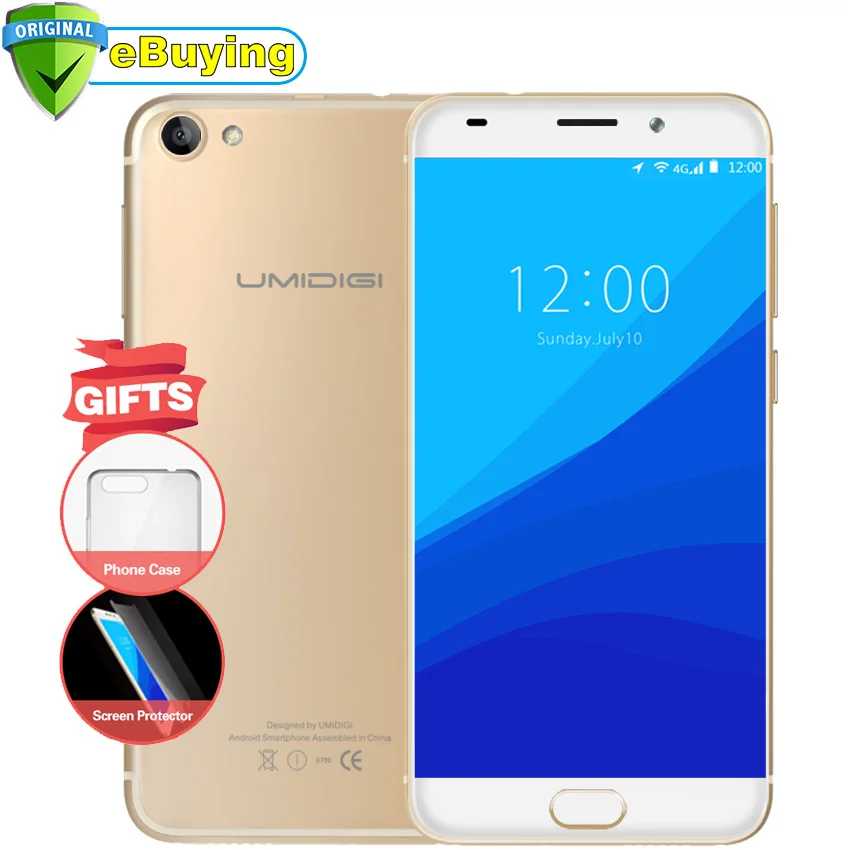 UMIDIGI G 4G Смартфон Android 7 0 MTK6737 четырехъядерный 5 дюймовый экран сотовый телефон 2G ram