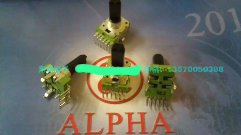 2 шт./лот потенциометр RK12 тайваньского бренда ALPHA двухполосный средний JQ10K ось 18 мм