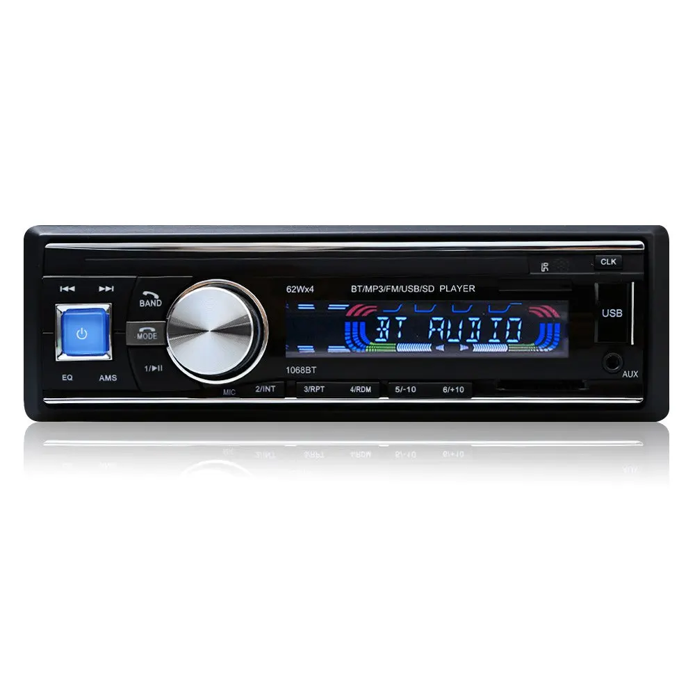 Лидер продаж автомобилей Радио 1068 стерео плеер Bluetooth телефон AUX MP3 FM/USB/1 Din/Remote