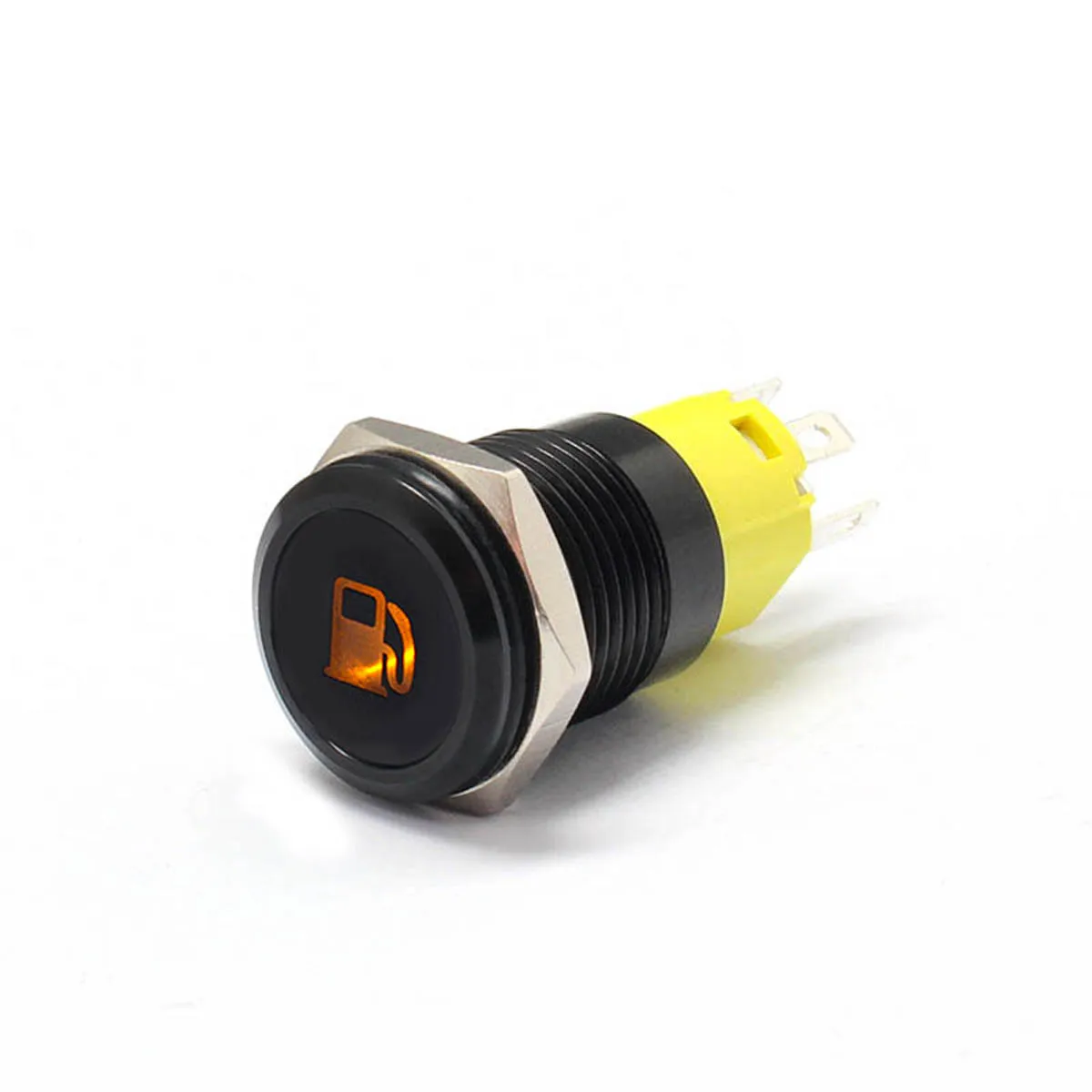 Fuel(Latching) 12V 19 мм светодиодный индикатор светильник лампа приборной панели Панель Предупреждение светильник металлический кнопочный переключатель Выключатель без фиксации ВКЛ/ВЫКЛ для автомобиля яхта корабль - Цвет: Fuel(Latching)