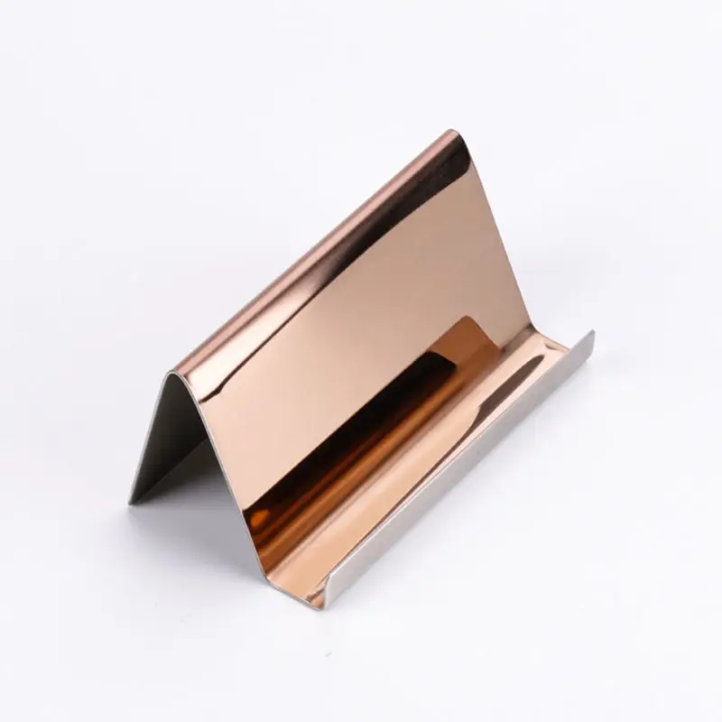 High-End Stainless Steel Business Card Holder Desktop Note Holders Display Stand Rack Table Organizer 2 Colors C26 | Канцтовары для
