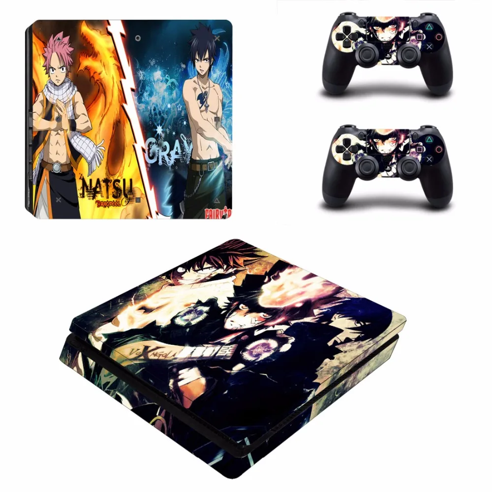 Аниме Fairy Tail PS4 тонкий переводная картинка для Sony PlayStation 4 консоли и 2 контроллеры