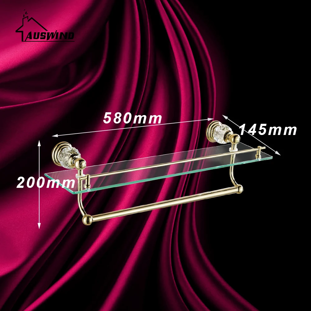 Античный золотистый латунный полированный набор аксессуаров для ванной комнаты