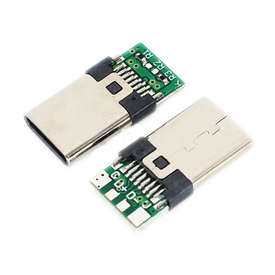 EClyxun 2 шт./лот Micro usb type-C Мужской Разъем для мобильного телефона Micro USB разъем для зарядки