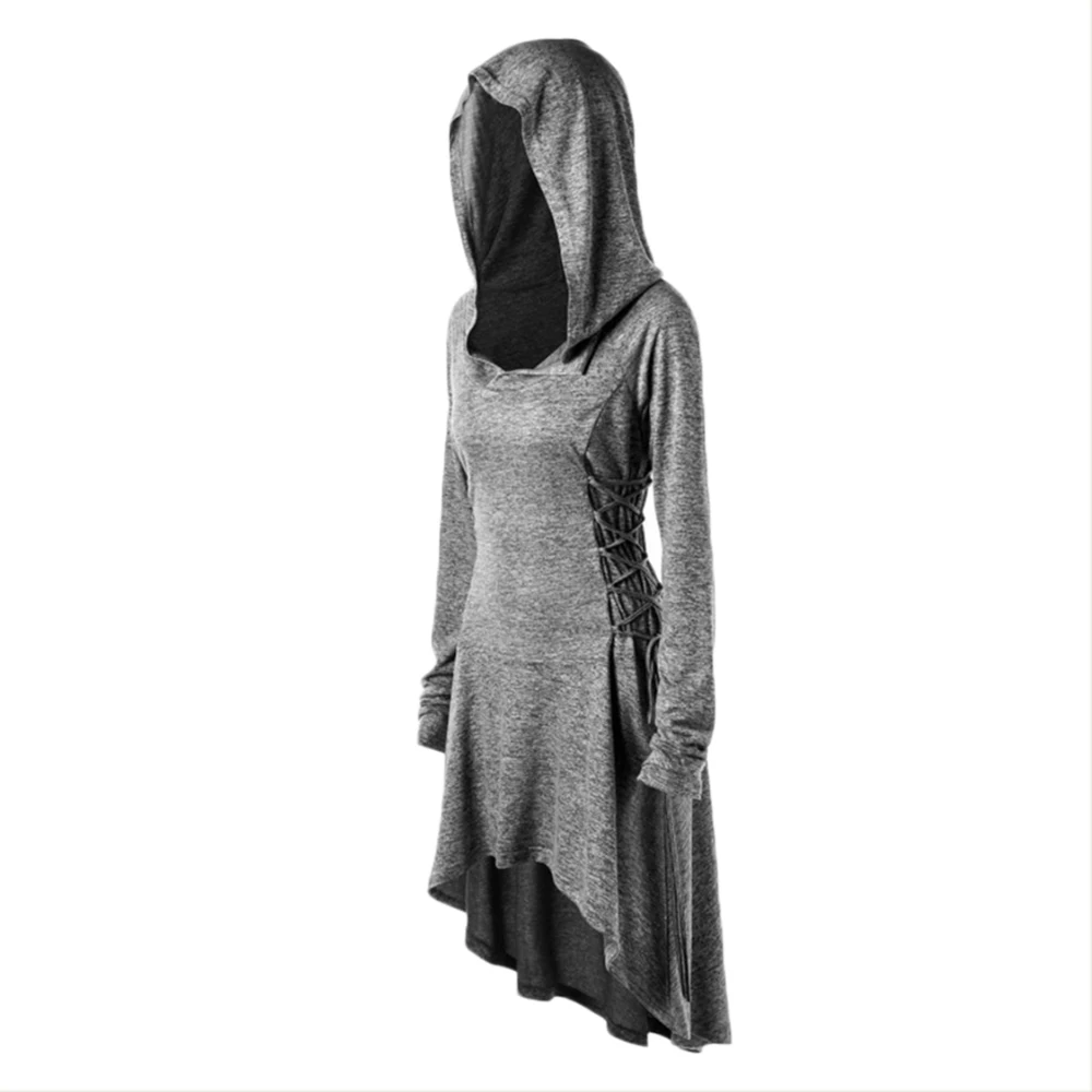 

Womens Halloween Costumes Medieval Renaissance Costume Long Sleeve Cosplay Hoodie Dress Cloak