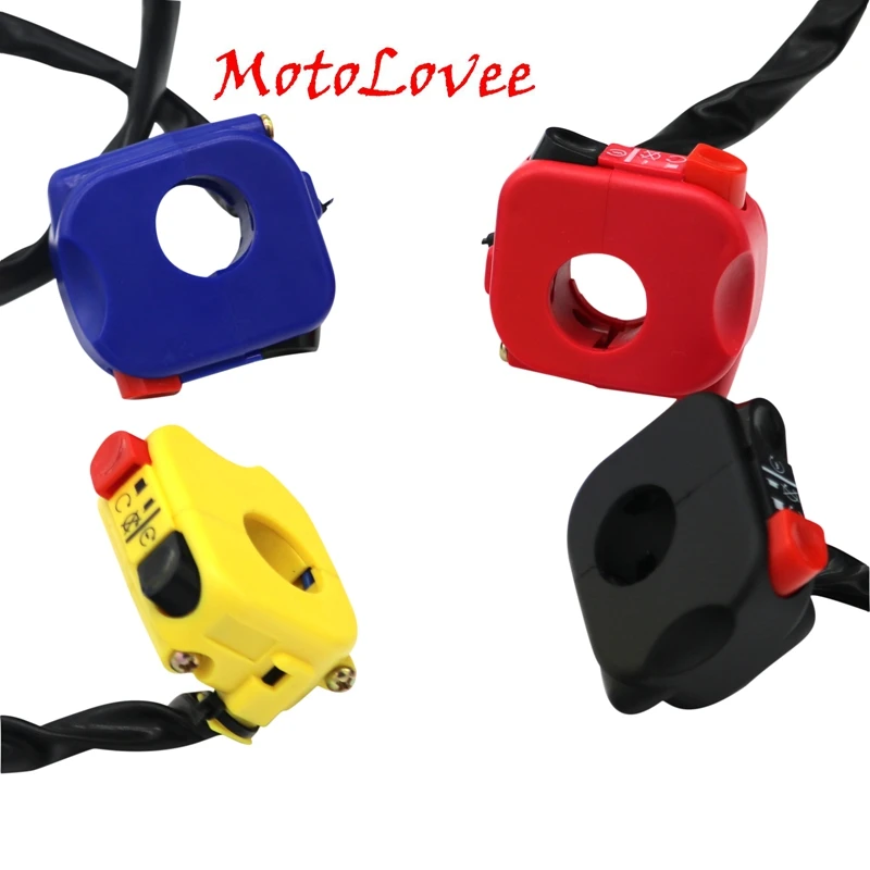 

MotoLovee 22mm 7/8" Motorcycle Handlebar LED Headlight Lamp Switch On Off Control Electrical Start Kill Horn Hazard Light