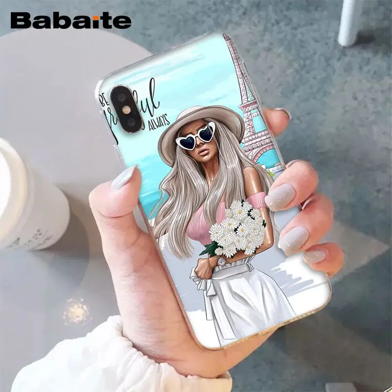 Babaite VOGUE Рождественская Принцесса Девочка женский кофейный чехол для телефона Apple