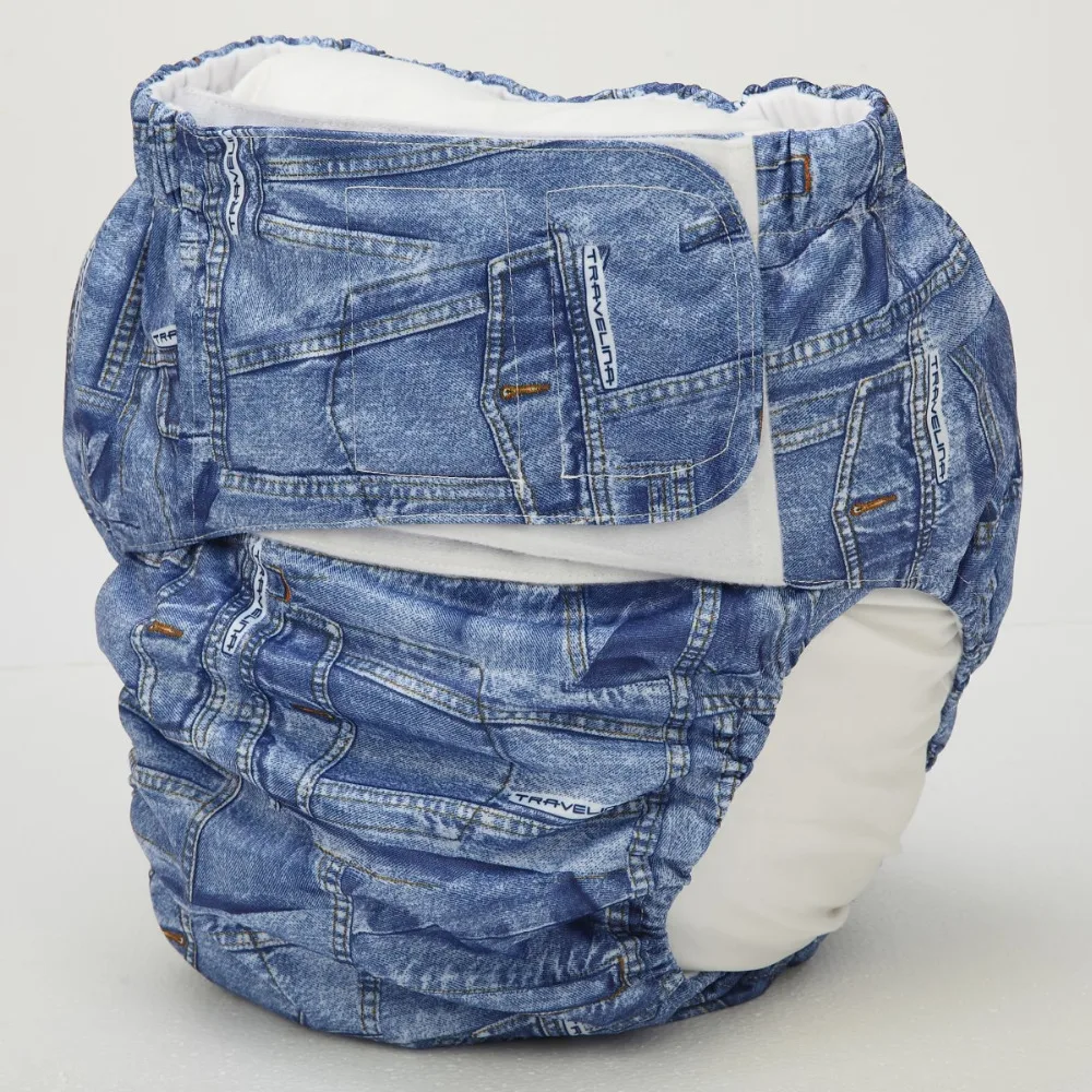 [Sigzagor]XL Adult Cloth Diaper Nappy Urinary Incontinence Pocket Reusable Hook Loop ABDL Age Play 68 to 128 cm 26.7in 50.4in | Мать и