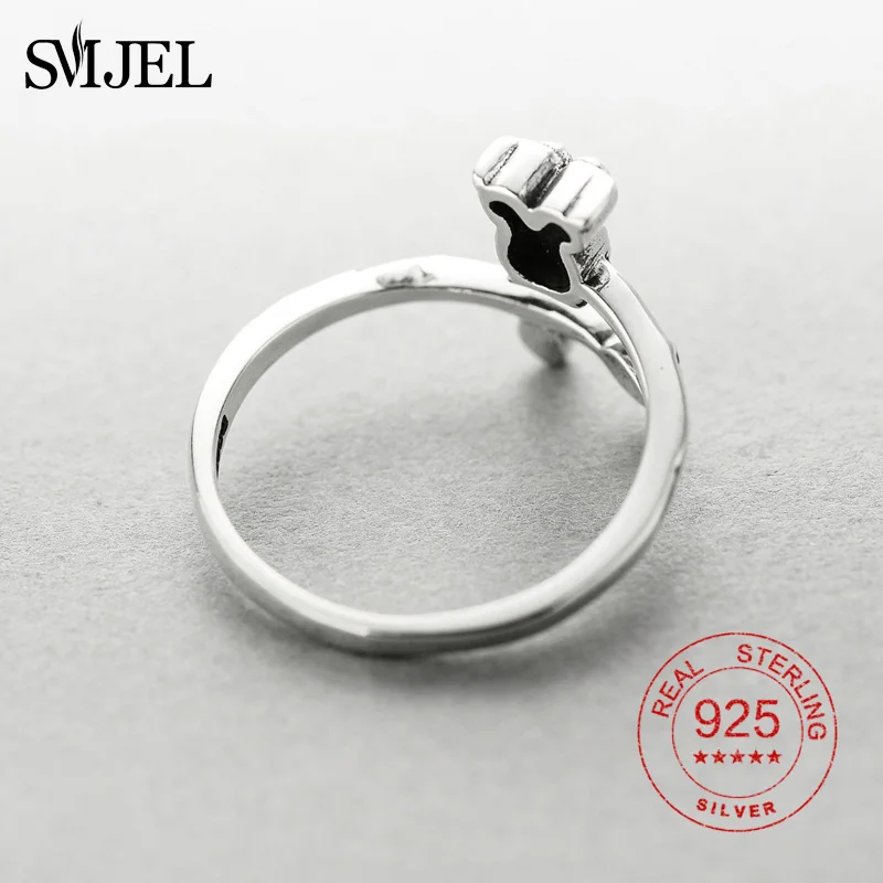 Женское кольцо SMJEL из серебра 100% пробы с изображением милой Ночной Совы|Кольца| |