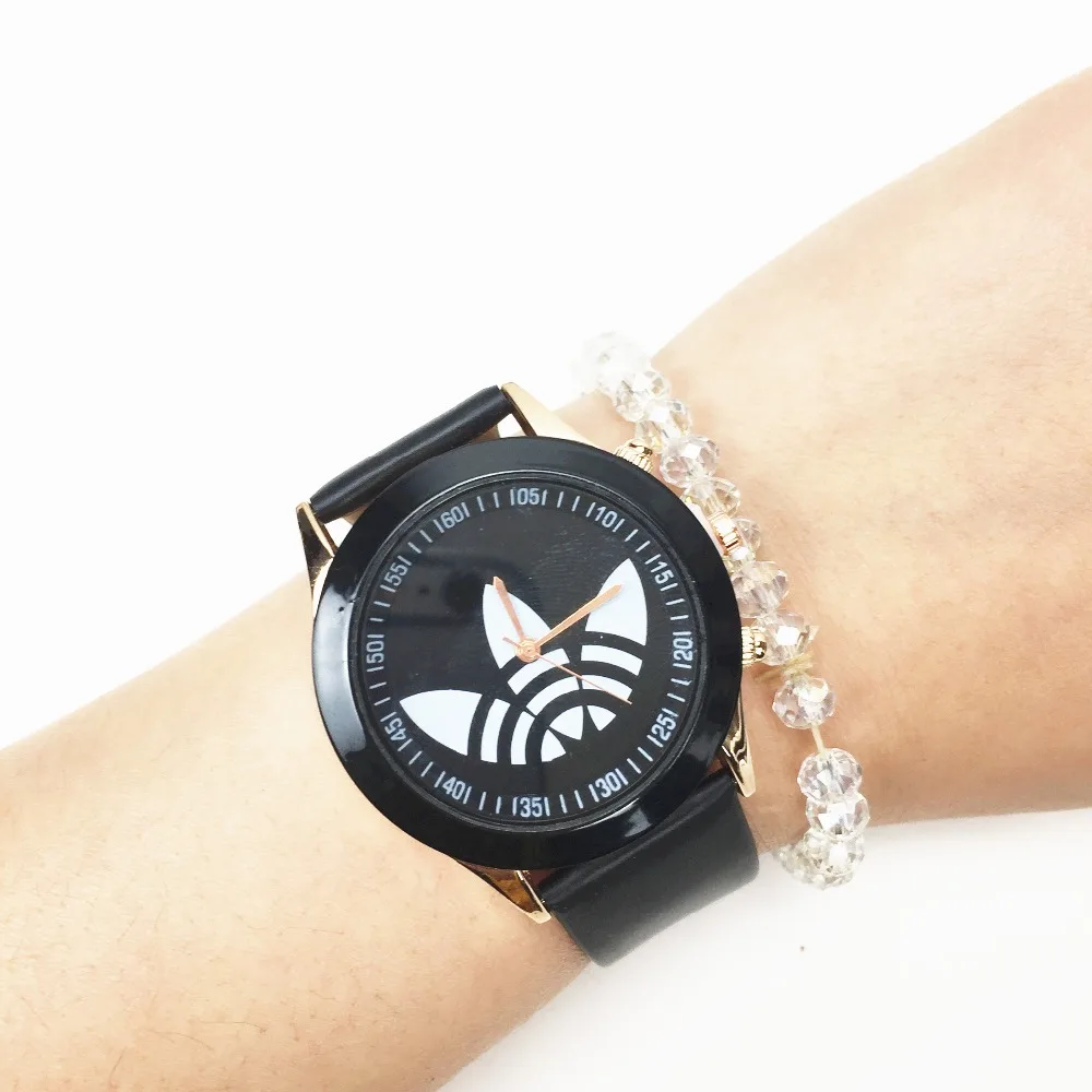 Мужские кварцевые часы с кожаным ремешком повседневные спортивные наручные
