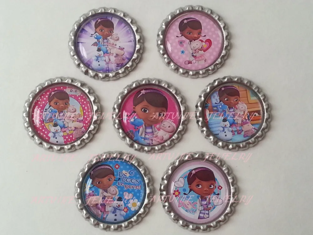 Набор из 14-Doc Mcstuffins тематическая крышка бутылки шаровая цепочка