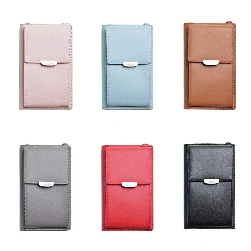 

Женская сумка для телефона через плечо, новинка, летний модный кошелек, большой держатель для карт, кошелек, сумочка, клатч, мессенджер, сумк...