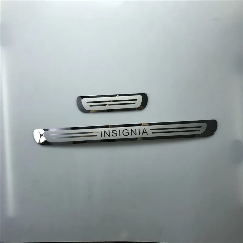 4 шт./партия автомобильный Стайлинг для OPEL INSIGNIA 2009- ультра-тонкая Накладка порога из нержавеющей стали пластина для украшения автомобиля