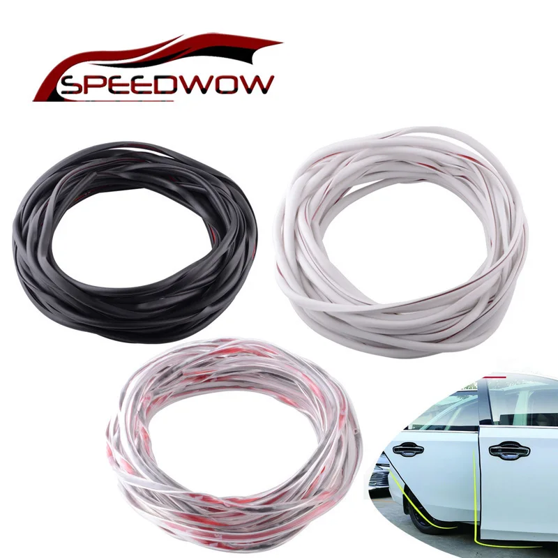 SPEEDWOW 8M Universal Car Door Edge Rubber Scratch Protector Door Edge Protector Side Anti Scratch Trim Guard Edge Strip Sticker SPEEDWOW 8M Universal Car Door Edge Rubber Scratch Protector Door Edge Protector Side Anti Scratch Trim Guard Edge Strip Sticker
