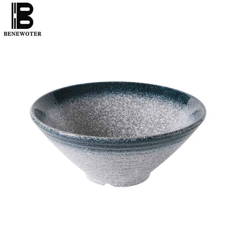 

9 Inches Japanese Style Ceramic Ramen Bowl Vintage Home Tableware Salad Container Noodles Bowl Creative Restaurant Dinnerware