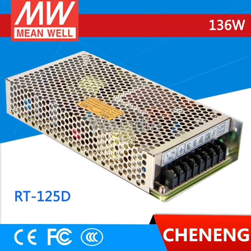 

MEAN WELL 5V 8A 24V 3A 12V 2A RT-125D 136W 110V 220V AC-DC тройной выходной привод импульсный источник питания SMPS 3 Road 3 Channel