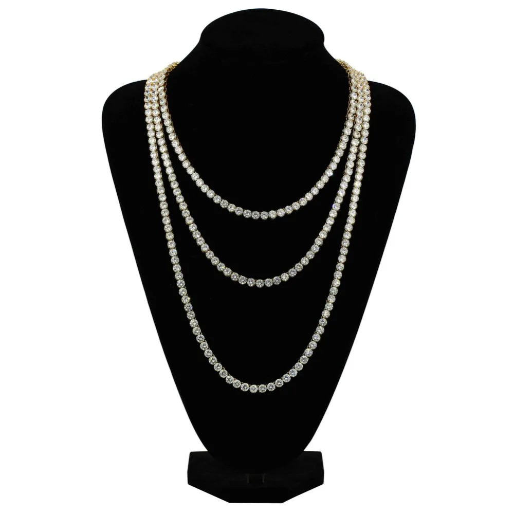 TOPGRILLZ 5 мм Iced Out Bling AAA Циркон 1 ряд теннисная цепочка Ожерелье для мужчин хип хоп