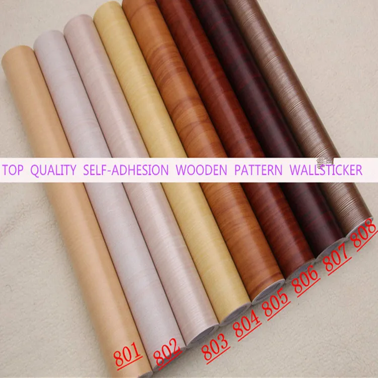 

Last week free shipping PVC wallpaper Self adhesive wood wallpapers roll wall sticker