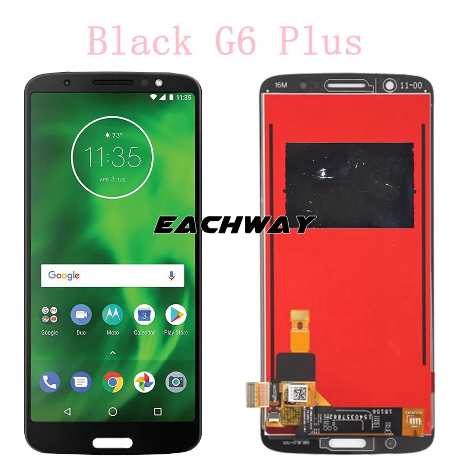 ЖК дисплей 5 93 ''для Moto G6 Plus с сенсорным экраном дюйма дигитайзер g6 play рамкой для