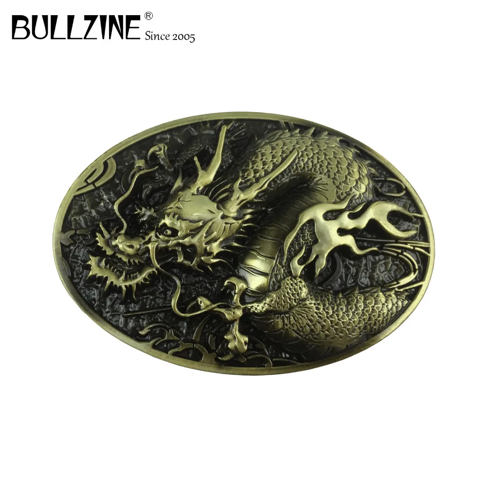 Оптовая продажа пряжка для ремня Bullzine с 3D драконом в ковбойском стиле подарок