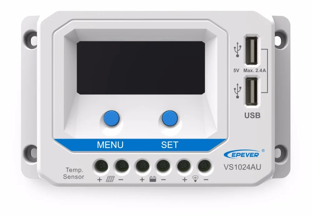 VS1024AU VS2024AU VS3024AU VS4524AU VS6048AU 12V 24V PWM регулятором солнечного заряда контроллер 50 45 30 20 10 AMP Отображение времени в трех режимах 5V DC выход USB