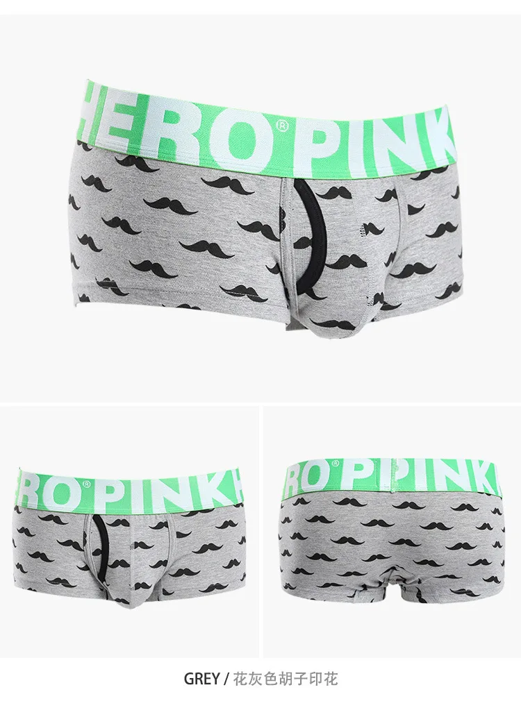 PINKHERO, модные хлопковые мужские короткие прямые трусы с принтом, боксеры, боксерские шорты, мужское нижнее белье, боксеры, мужские трусы