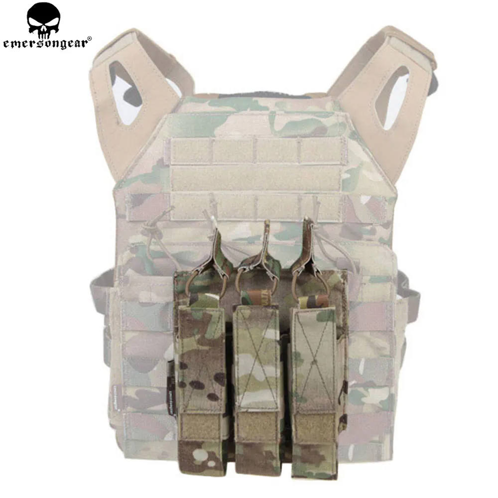 

EMERSONGEAR Modular Triple Pouch Airsoft Hunting MP7 Magazine Pouch Wargame Tactical Accessories Molle Mag Pouch Multicam EM6357