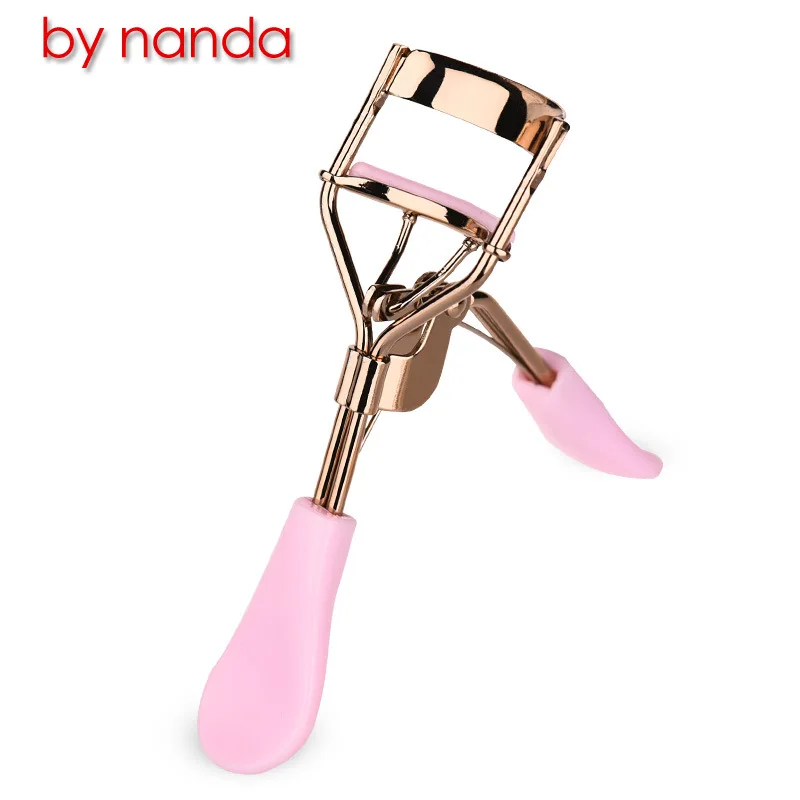 Высокое качество брендовые розовые ручки металлические щипцы для завивки ресниц