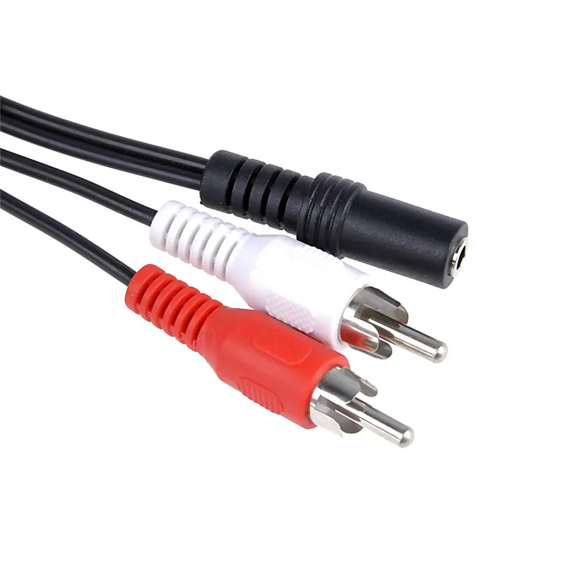 3,5 мм 3,5 разъем к 2 Phono RCA акустический кабель штекер Y сплиттер адаптер