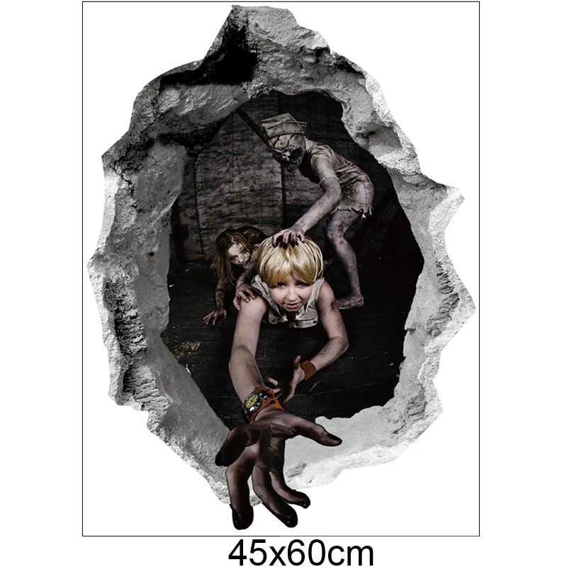 

[Fundecor] removable Halloween decoration wall stickers for kids rooms haunted house Party door children bedroom home art decasl