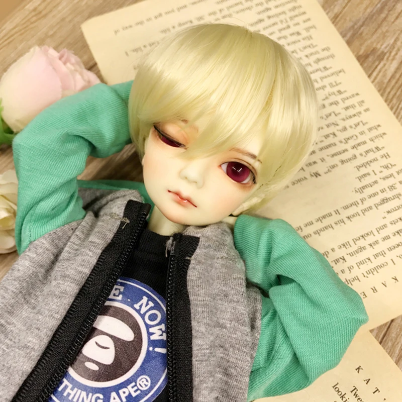Allaosify BJD парик синтетические волосы короткие прямые BJD кукла парик с полной челкой 1/3 1/4 1/6 1/8 для выбора