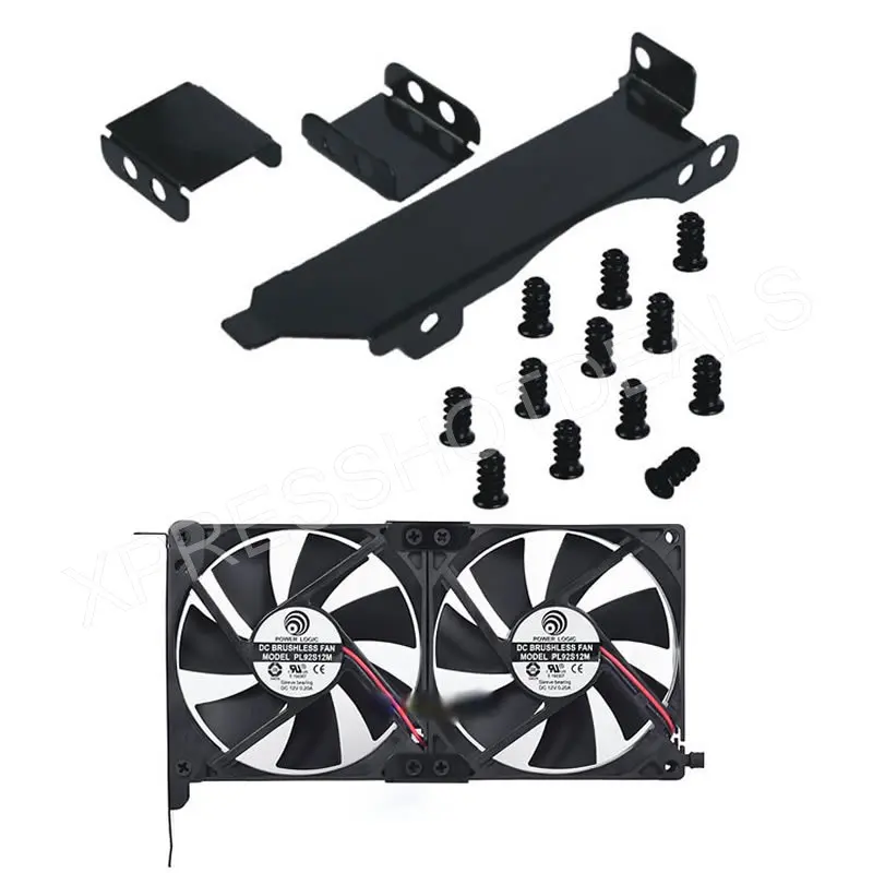 

Dual Fan Mount Rack PCI Slot Bracket for Video Card DIY
