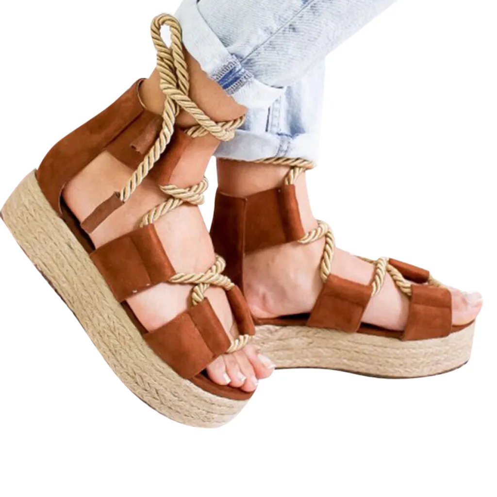 SAGACE женские босоножки г. Летняя удобная обувь на танкетке и высоком каблуке обувь на платформе, большие размеры 35-43, May28