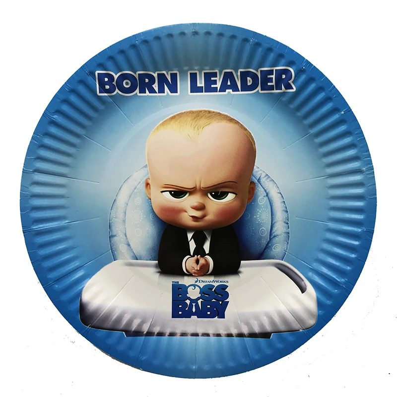 10 шт./лот boss leader them тарелки для детской Вечеринки На День Рождения Бумажные