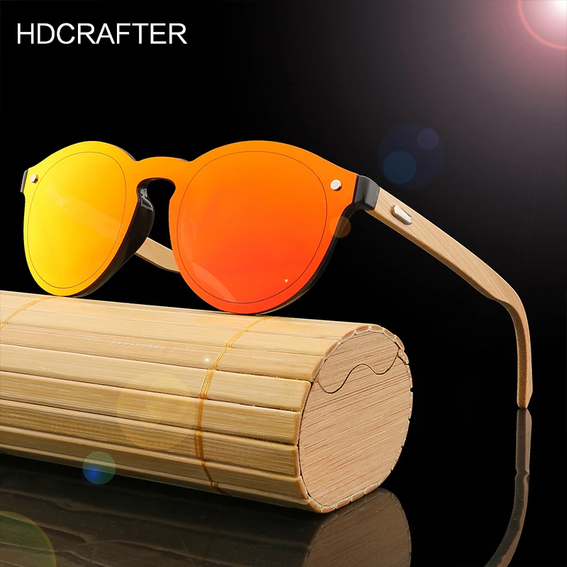 HDCRAFTER ретро деревянные Солнцезащитные очки женские бамбуковые солнцезащитные очки фирменный дизайн спортивные очки Зеркальные Солнцезащитные очки оттенки lunette oculo
