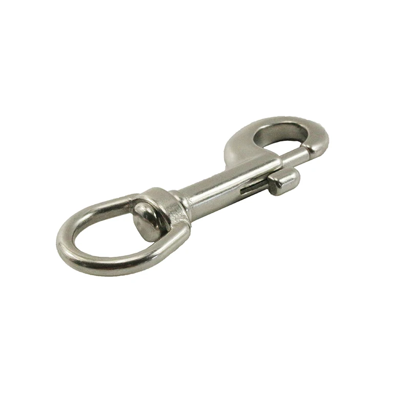 PSKOOK 2 PCS/ Lot 90mm Bolt Snap 304 Stainless Steel Round Eye Swivel for Key Chain Hook Buckles Sling Clip | Спорт и развлечения