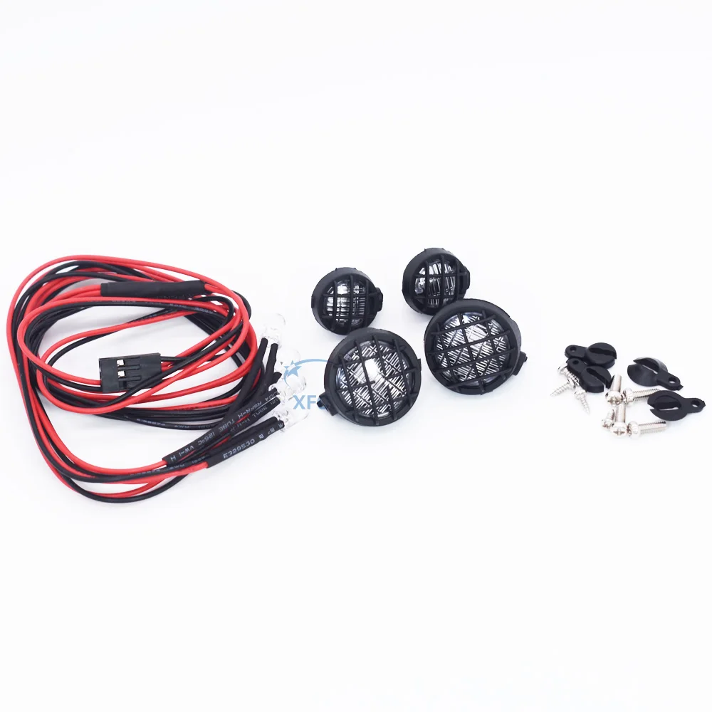 4 шт./компл. круглый абажур крышка светодиодные фонари Прожектор для 1/10 RC RC4WD