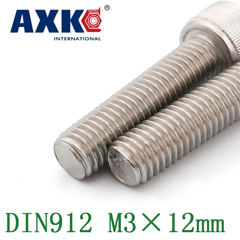 

Wood Screws Free Shipping 100pcs/lot Metric Thread Din912 M3x12 Mm M3*12 304 Stainless Steel Hex Socket Head Cap Screw Bolts