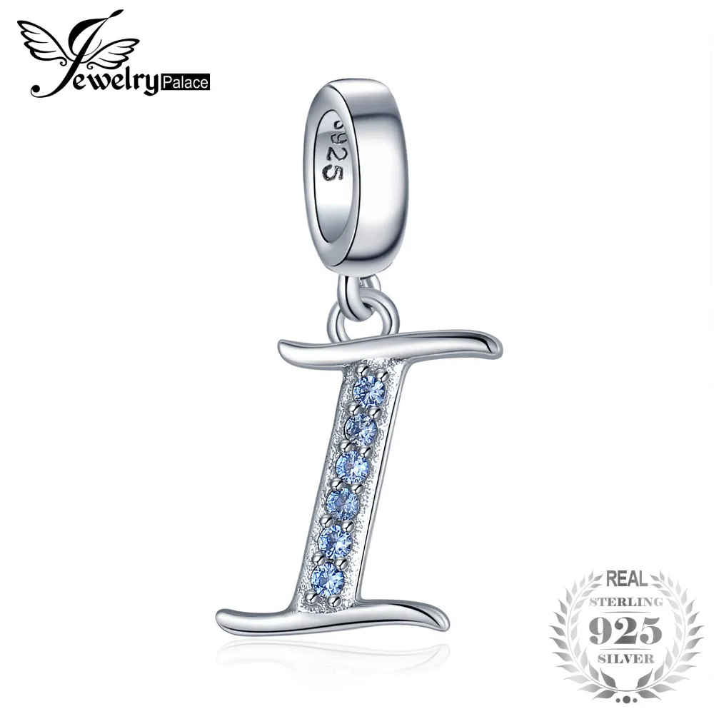 JewelryPalace Золотой Желтый кубический цирконий письмо я Серьги Подвески-шармы