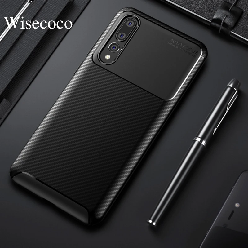 Мягкий силиконовый чехол для huawei P30 P20 P10 mate 20 Pro Lite Nova 3 3i Honor 8x Note 10 Y5 Y6 Prime чехол из углеродного волокна