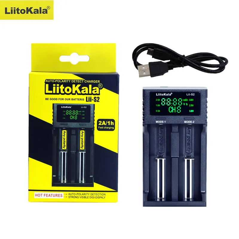 LiitoKala Lii S1 S2 S4 202 402 литиевая батарея 18650 зарядное устройство для 3 7 В 26650 18350 1. 2 в AA/AAA