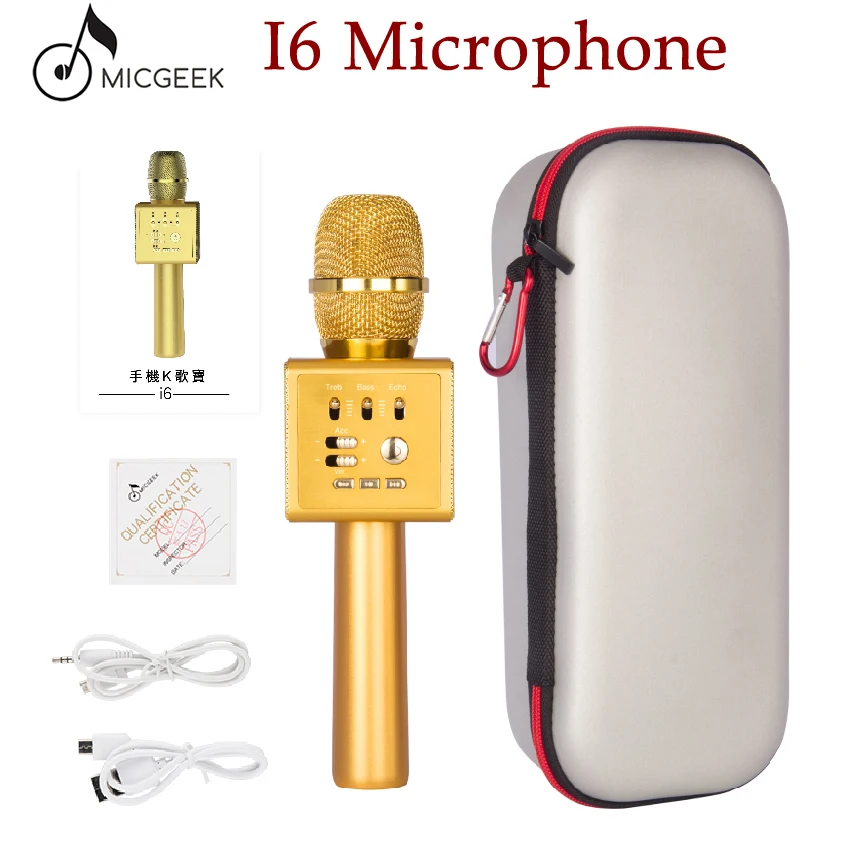 Оригинальный Micgeek I6 беспроводной микрофон для караоке Bluetooth KTV магическое