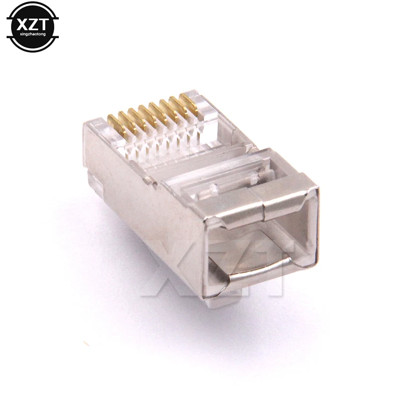 Соединители rj45 позолоченные клеммы экран cat6 50 шт.|terminator 5|terminal connectorterminals network |