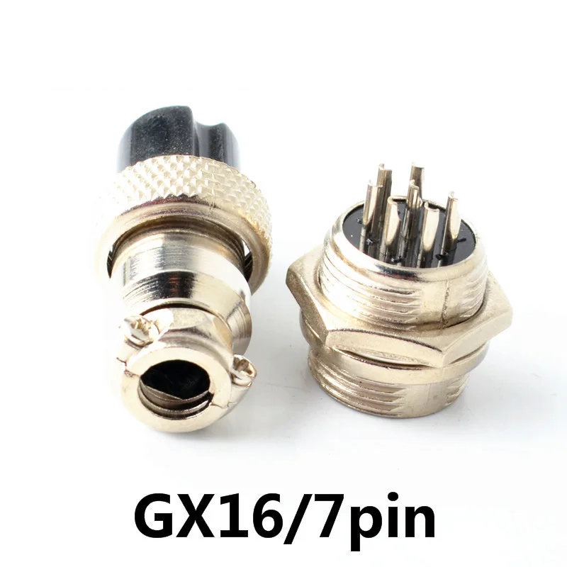 1 комплект GX16 7Pin 7P 16 мм Штекерный и гнездовой панельный разъем циркулярный
