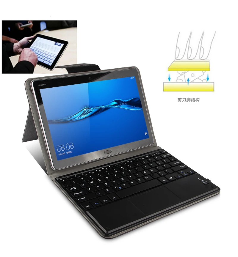 Чехол из искусственной кожи с подставкой для Huawei MediaPad M3 Lite 10 чехол и съемной