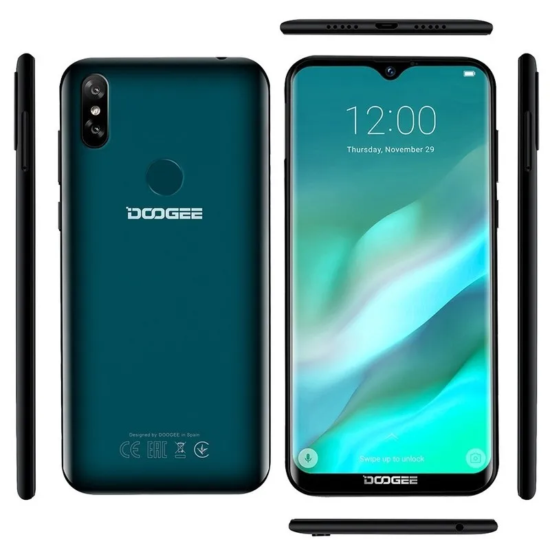 Doogee Y8 Android 9 0 телефон 3 Гб ОЗУ 16 ПЗУ 6 1 дюймов 19:9 полный экран с каплями воды MTK6739