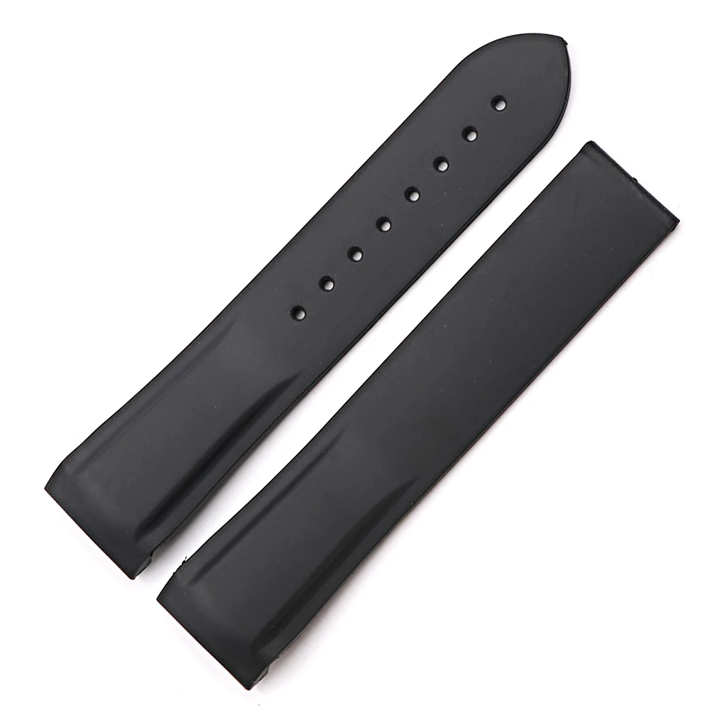 Rolamy Watch Band 20 22mm Rubber Silicone Watch Strap Belt For Planet Ocean 45 42mm Watchband Strap Replacement Wholesale Strap
