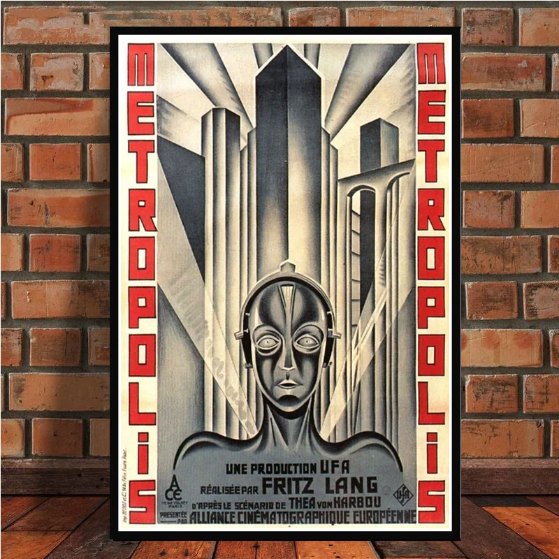 Retro Metropolis Germany Vintage Movie Film Fritz Lang Poster Wall Art Picture Posters and Print Canvas Painting Room Home Decor - Color: 0007